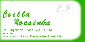 csilla mocsinka business card